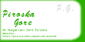 piroska gore business card